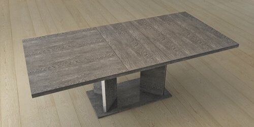 Стол SARAH Grey Birch раздвижной одна вставка фото 4