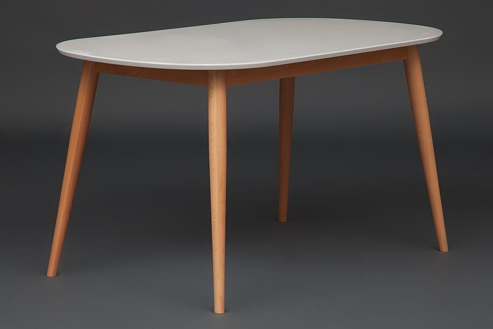 Стол обеденный MAX Макс Белый/Натуральный  Бук фото 4