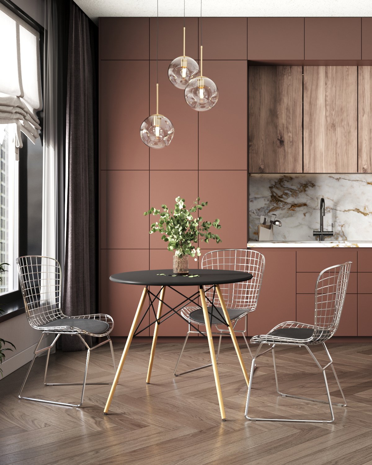 Стол круглый EAMES DSW NEW D=80 черный фото 4