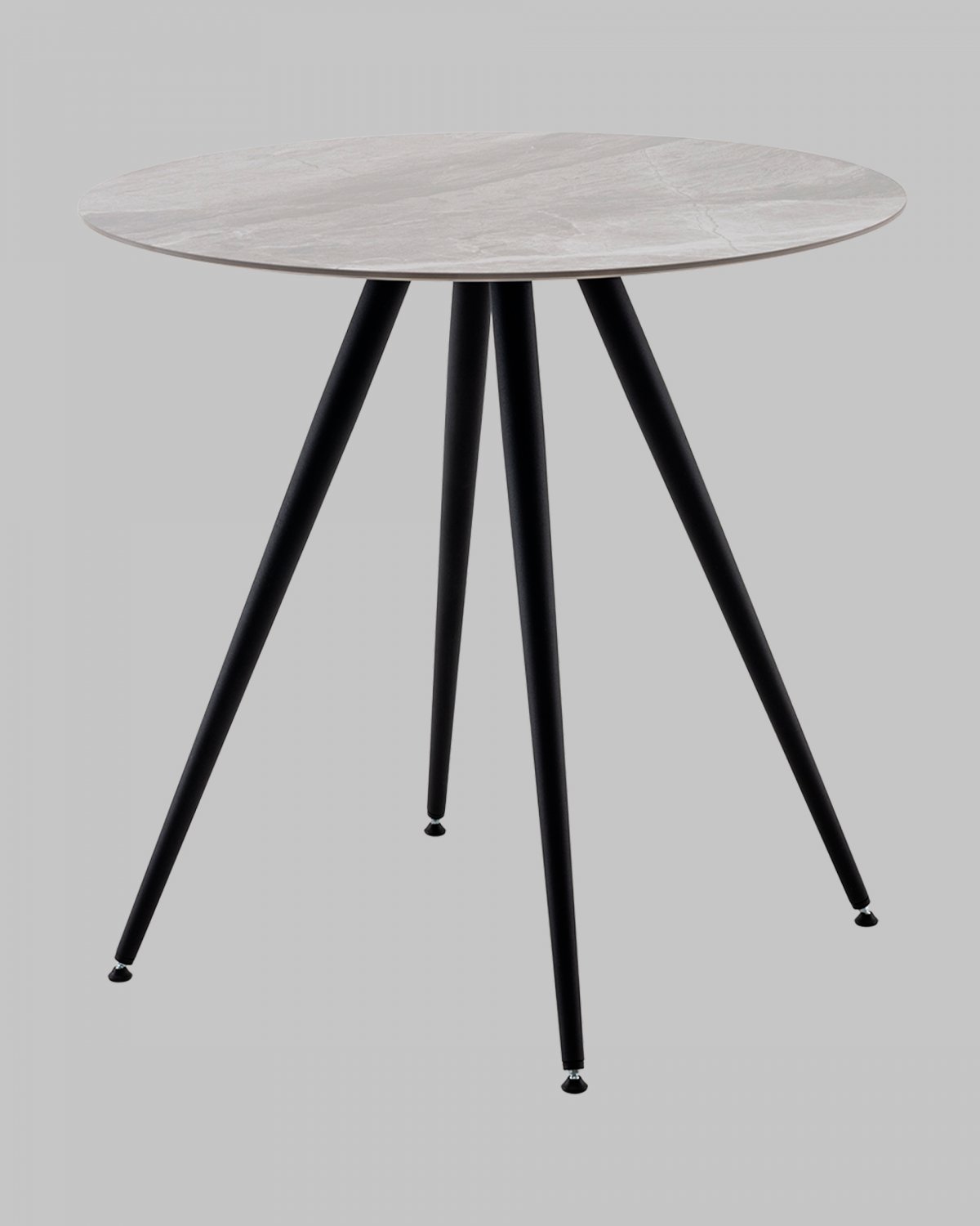 Стол Ники круглый столешница керамика Italian light grey 800 фото 2