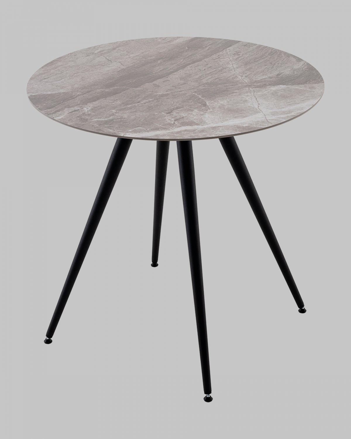 Стол Ники круглый столешница керамика Italian light grey 800 фото 3