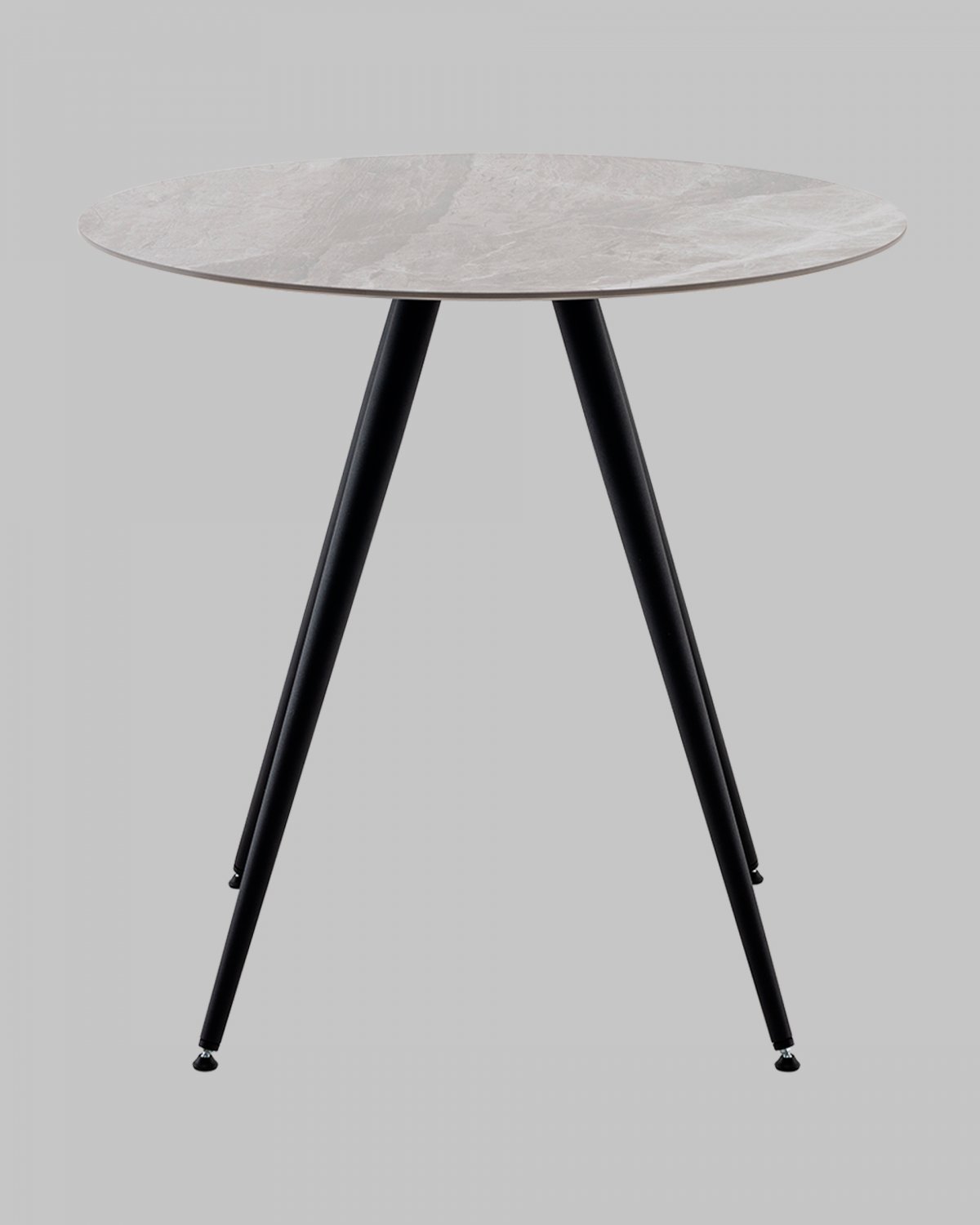 Стол Ники круглый столешница керамика Italian light grey 800 фото 4