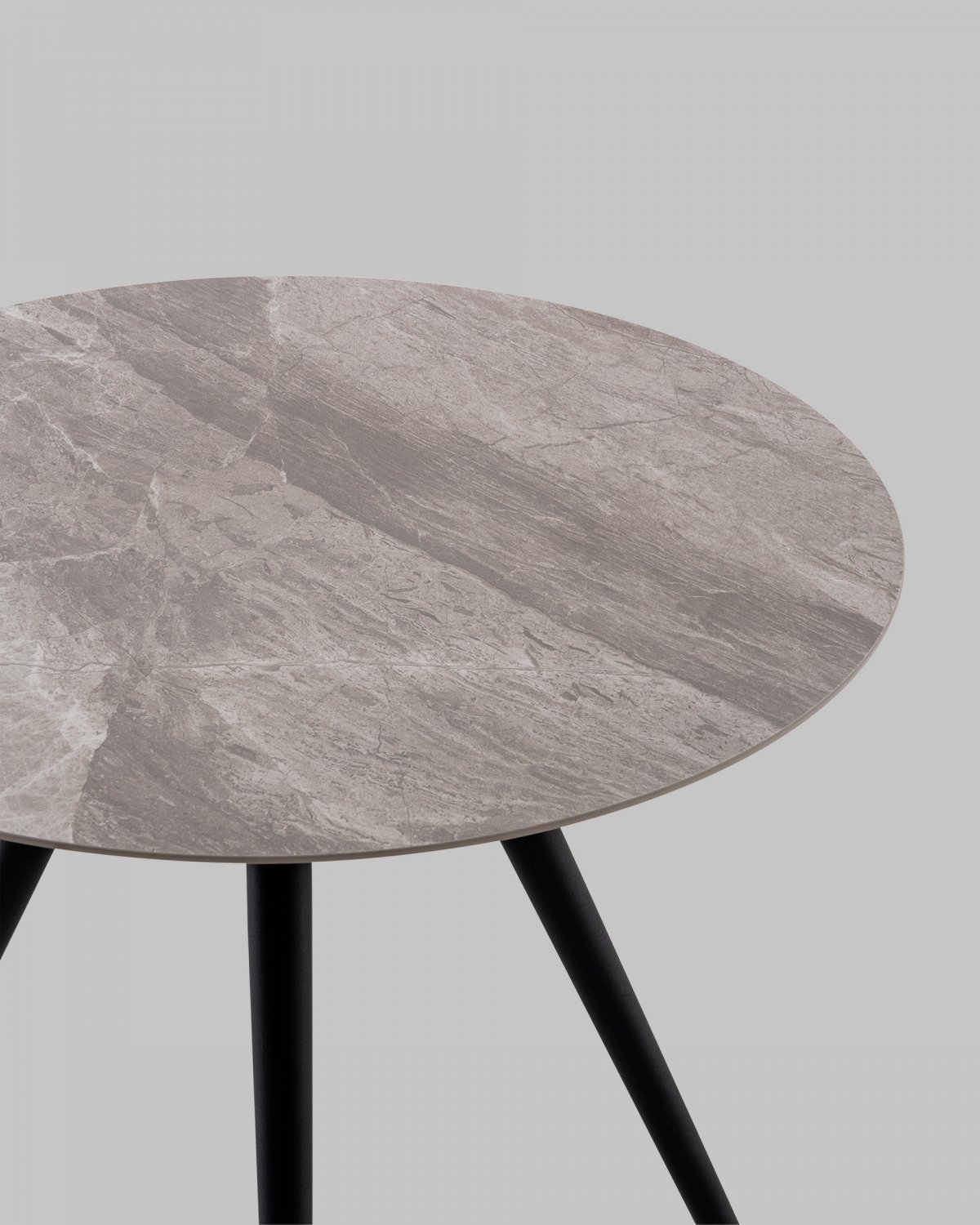 Стол Ники круглый столешница керамика Italian light grey 800 фото 6