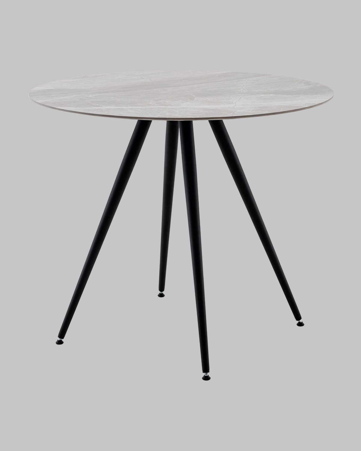 Стол Ники круглый столешница керамика Italian light grey 900 фото 2