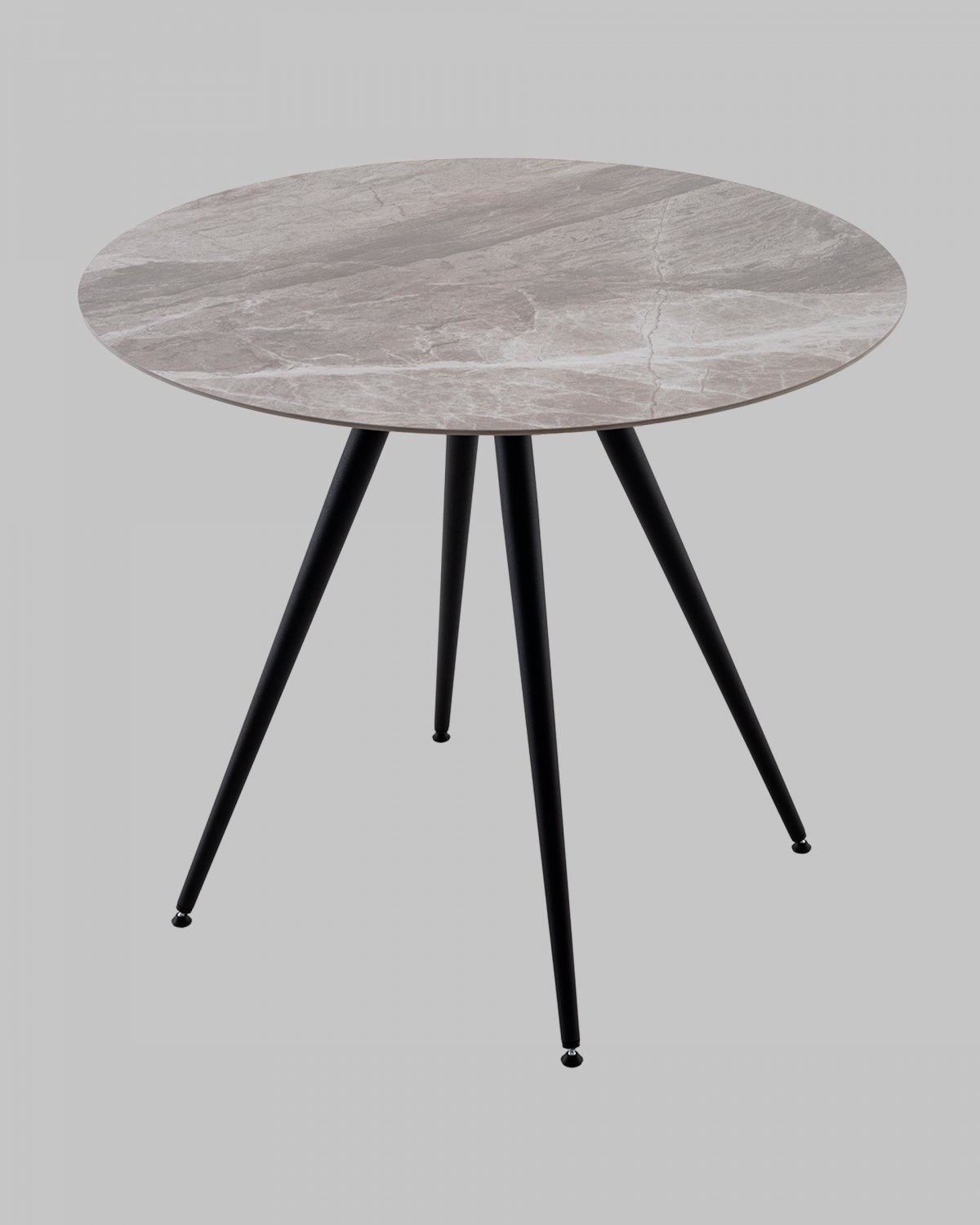 Стол Ники круглый столешница керамика Italian light grey 900 фото 3