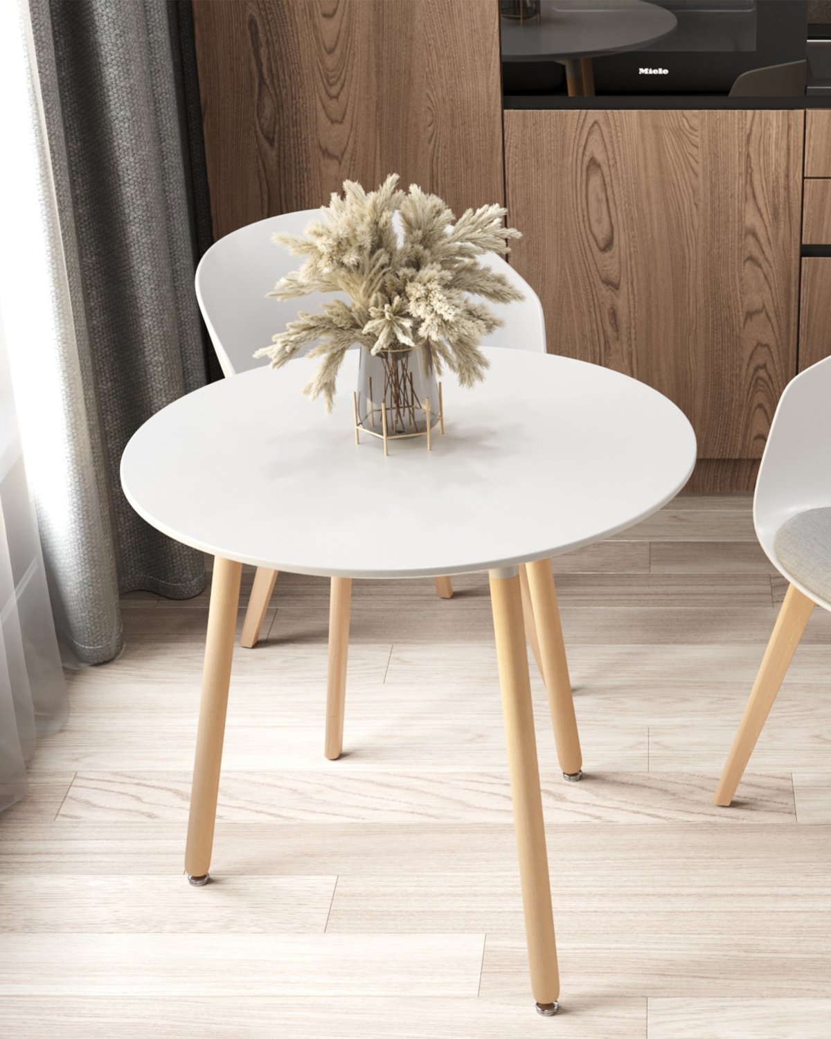 Стол круглый EAMES DST NEW D80 белый фото 3