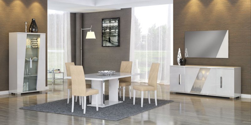 Стол LISA White Dining Room 180x104 фиксированный фото 3