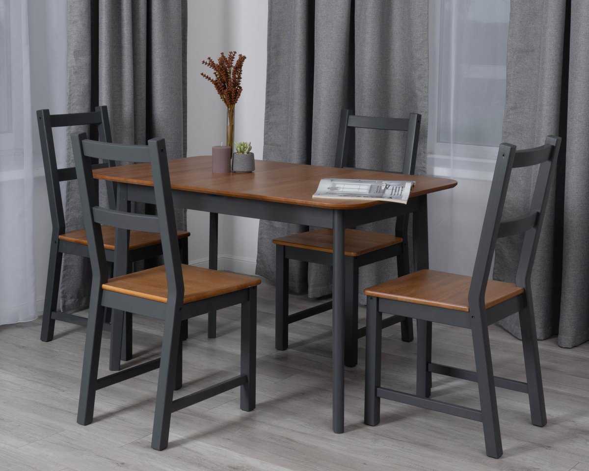 Стол Соната Люкс/ Sonata Lux table массив сосны, антик /графит фото 7