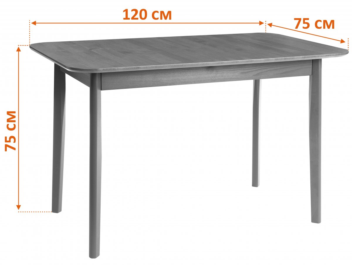 Стол Соната Люкс/ Sonata Lux table массив сосны, антик /графит фото 8