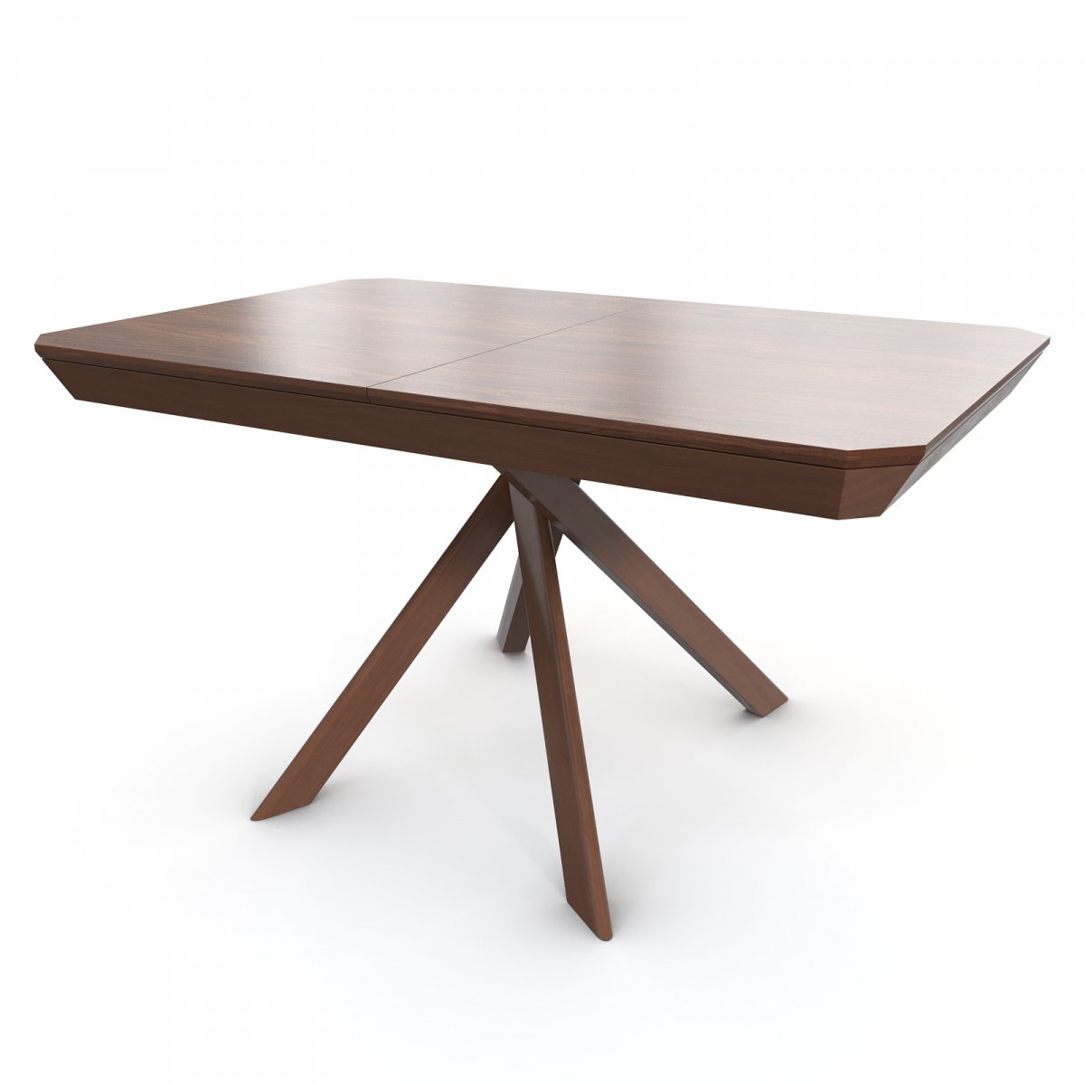 Стол BEZZO 1400 RRV с раздвижной прямоугольной столешницей из MDF орех фото 7