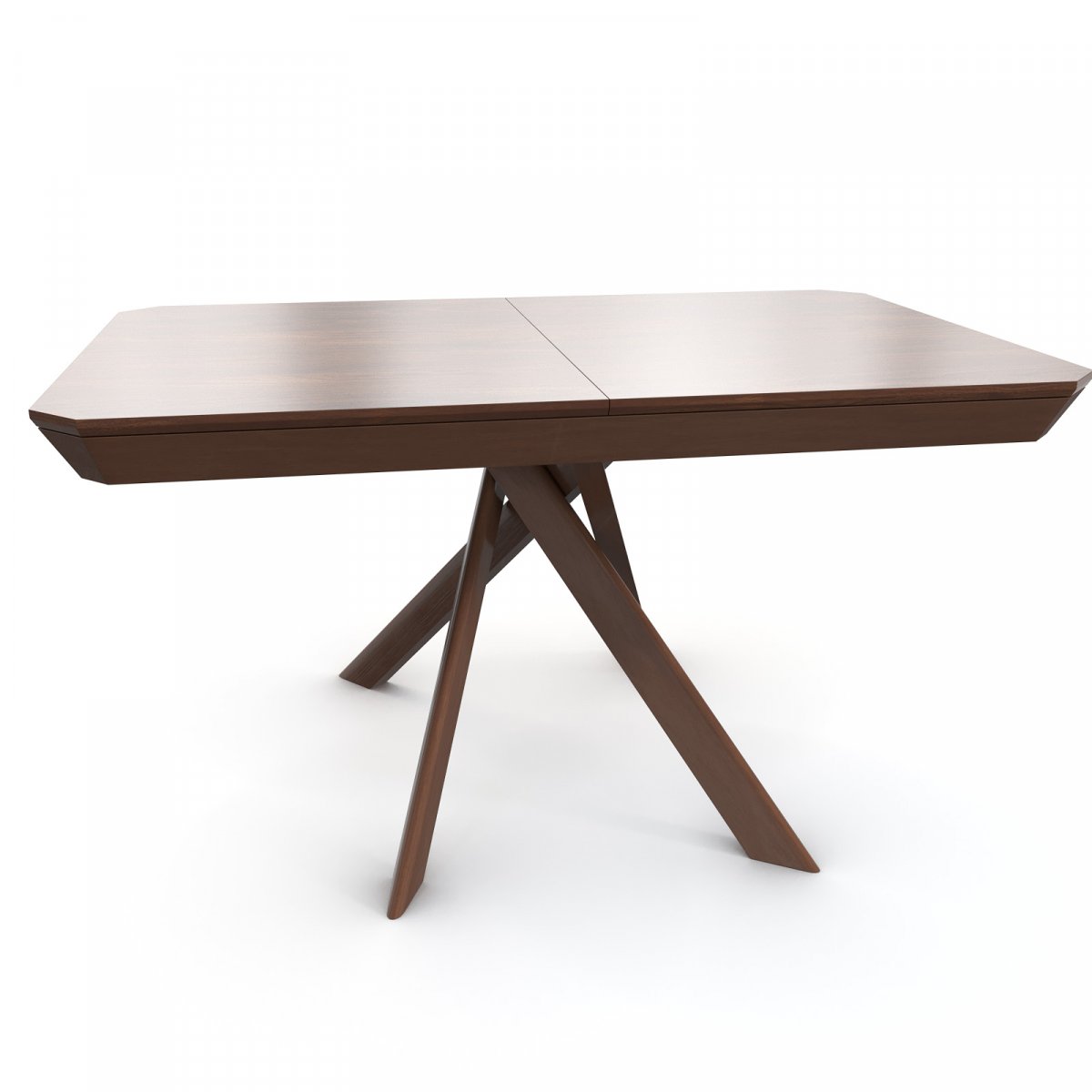 Стол BEZZO 1400 RRV с раздвижной прямоугольной столешницей из MDF орех фото 8