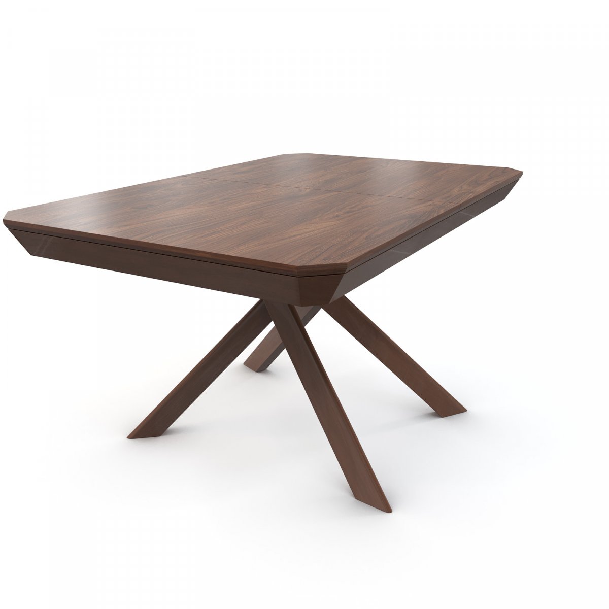 Стол BEZZO 1400 RRV с раздвижной прямоугольной столешницей из MDF орех фото 10