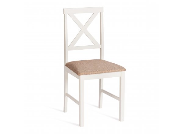 Обеденный комплект Хадсон стол + 4 стула Hudson Dining Set ivory white слоновая кость, ткань кор.-зол
