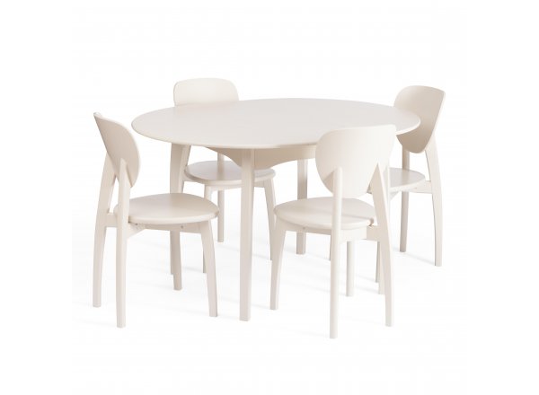 Стол DIAMANTE круглый  Ivory white фото 12