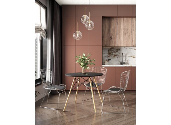 Стол круглый EAMES DSW NEW D=80 черный фото 4