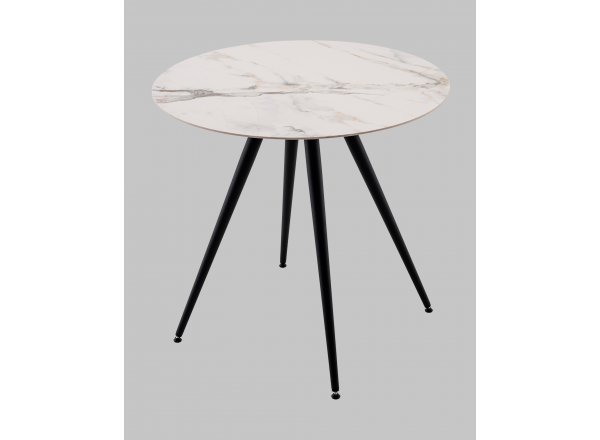 Стол Ники круглый столешница керамика Ice Jade 800