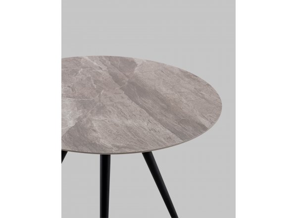 Стол Ники круглый столешница керамика Italian light grey 900 фото 6