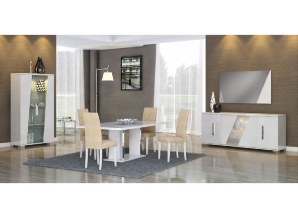 Стол LISA White Dining Room 180x104 + 2 вставки по  45 см