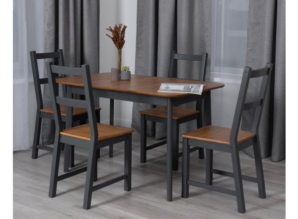 Стол Соната Люкс/ Sonata Lux table массив сосны, антик /графит фото 7
