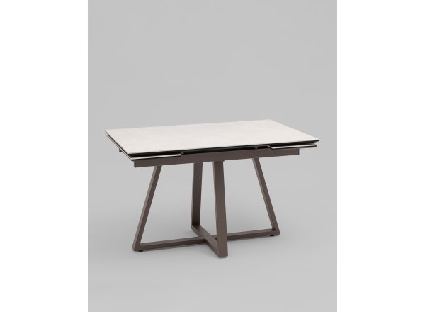 Стол Керас 120-180/80/75, столешница керамика Carmen light grey