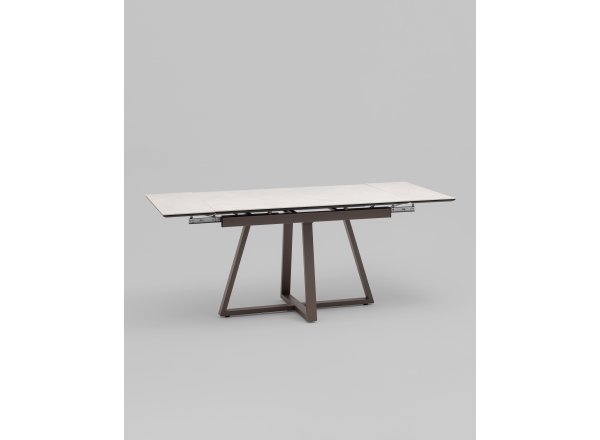 Стол Керас 120-180/80/75, столешница керамика Carmen light grey