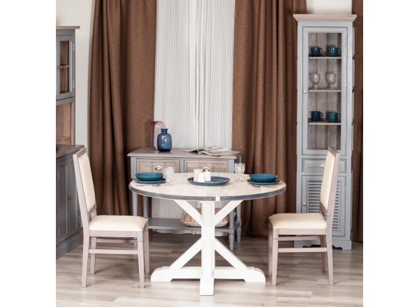 Стол обеденный Secret de Maison Ривьера/Riviera (мод. 2112) массив манго, 120х120х78см, античный белый/белый фото 7