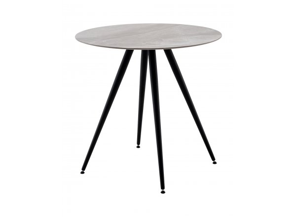 Стол Ники круглый столешница керамика Italian light grey 800