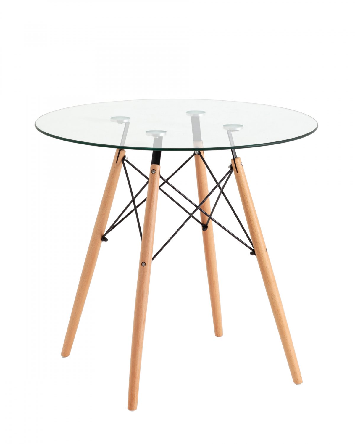 Стол Eames DSW NEW D80 стеклянный