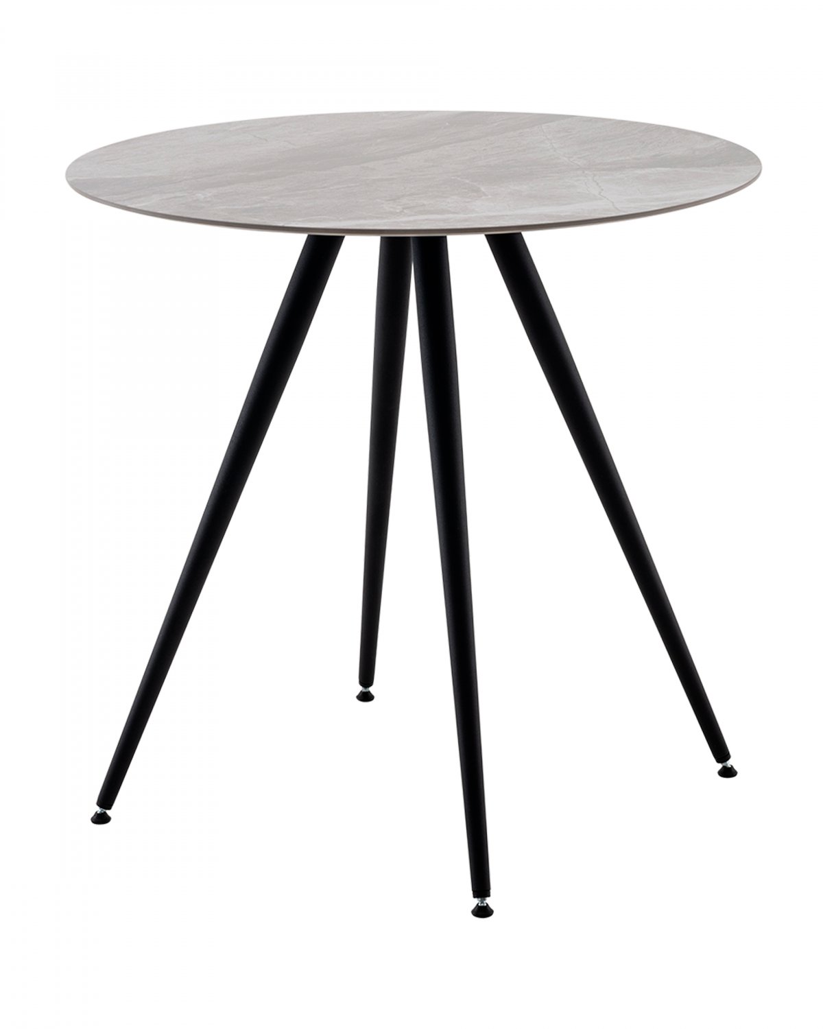 Стол Ники круглый столешница керамика Italian light grey 800